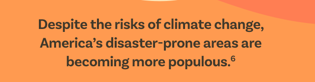 Despite the risks of climate change, America’s disaster-prone areas are becoming more populous.[6]